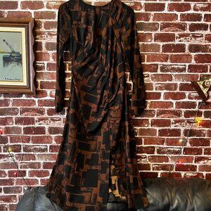 Moon River Abstract Midi Dress